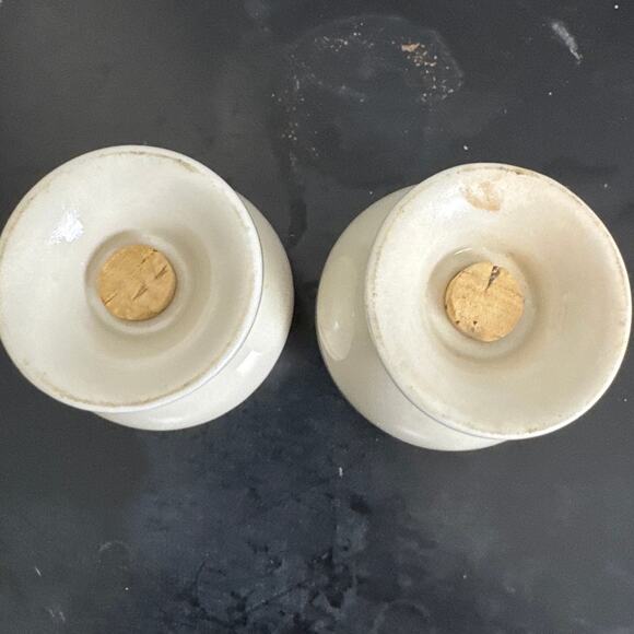 Vintage 60's Flintridge China Mirador Platinum Band Salt And Pepper Shakers - Picture 5 of 6